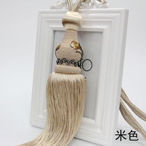High-grade European curtain strap buckle A pair of tied rope hanging ball appliqué ball tassel living room Bedroom study cost-effective