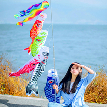 Wedding photo travel photography photography children decoration location Chinese ancient style hand holding fish flag koi national tide props