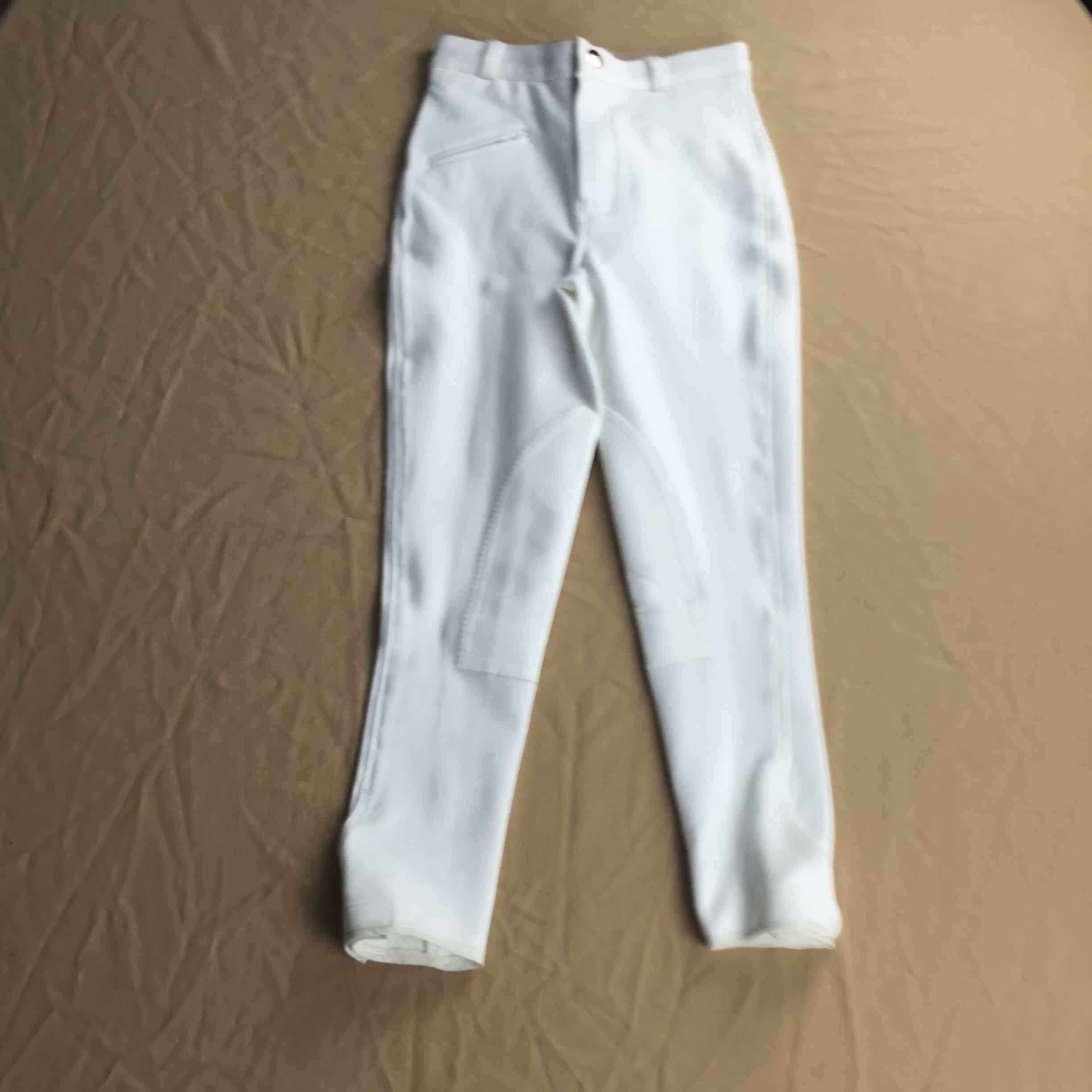 儿童白色马裤,半皮马裤,马术用品,马术服装