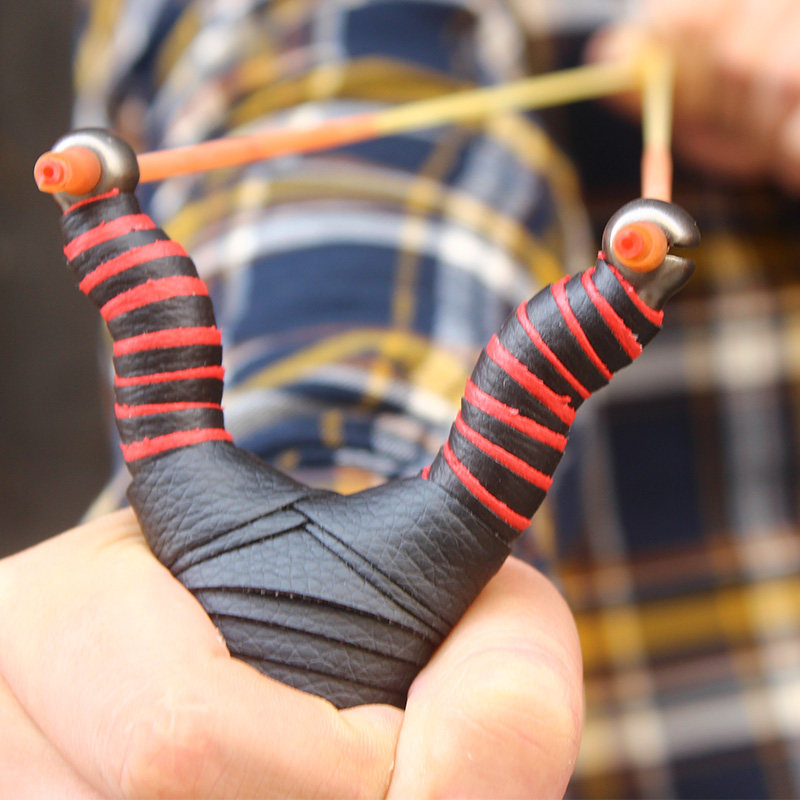 【欧品旗舰店】不锈钢弹弓铁手烤蓝反曲铁手钛钢炫彩弹弓单卡球弓成人