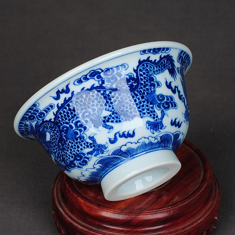 【 7.20 】 jingdezhen pure manual hand - made painting wulong pressure hand of master cup inside and outside