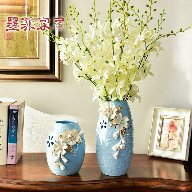 Modern ceramic vase furnishing articles creative European American sitting room porch TV cabinet table flower arrangement home decoration