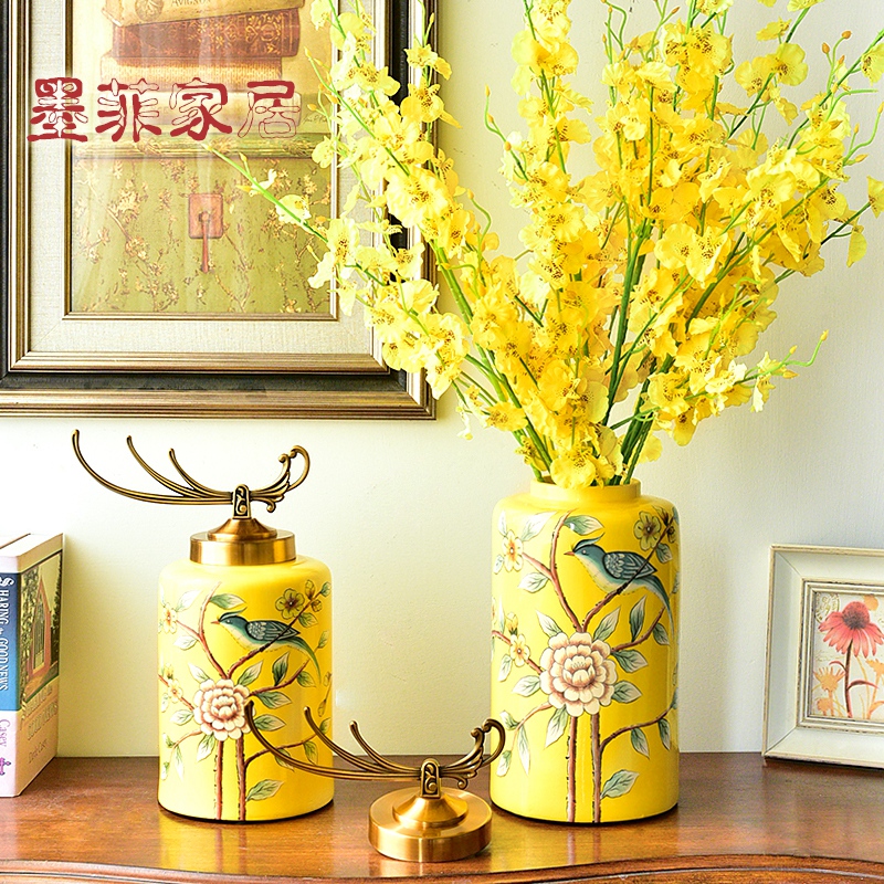 American TV ark, furnishing articles household act the role ofing is tasted creative ceramic table sitting room porch soft adornment flower vase decoration