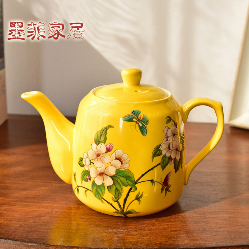 American creative furnishing articles household soft adornment sitting room, dining - room ceramic tea set tea table version into gift set