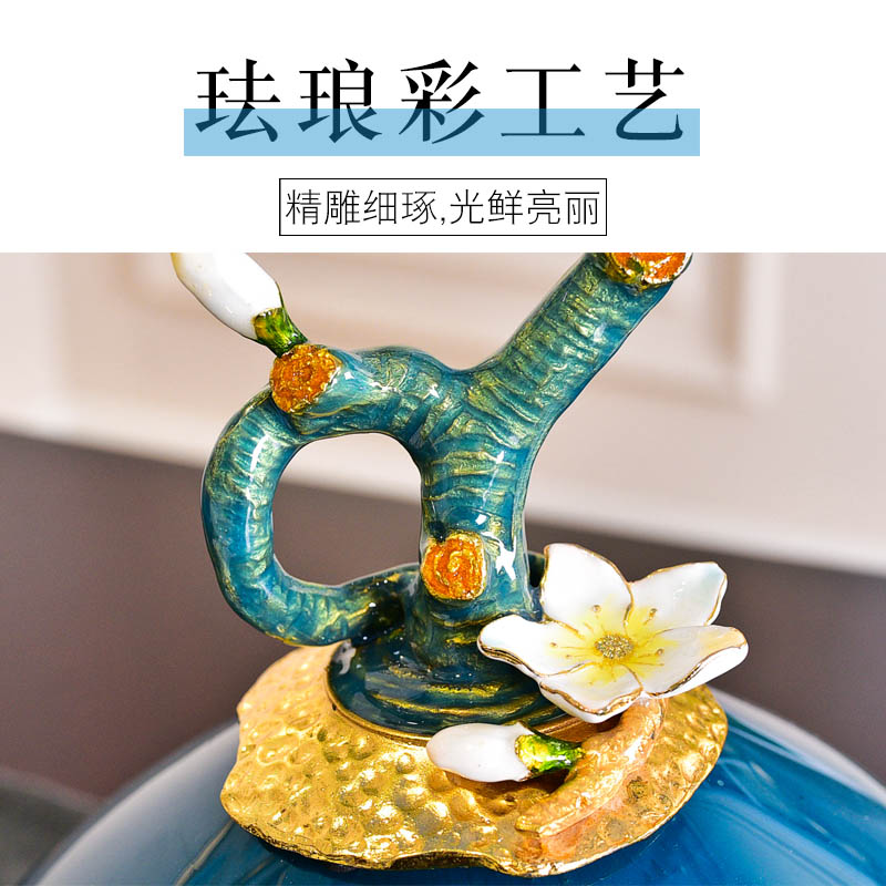 Enamel high - end key-2 luxury furnishing articles household act the role ofing is tasted great vase example room sitting room Enamel porcelain decoration art ornaments