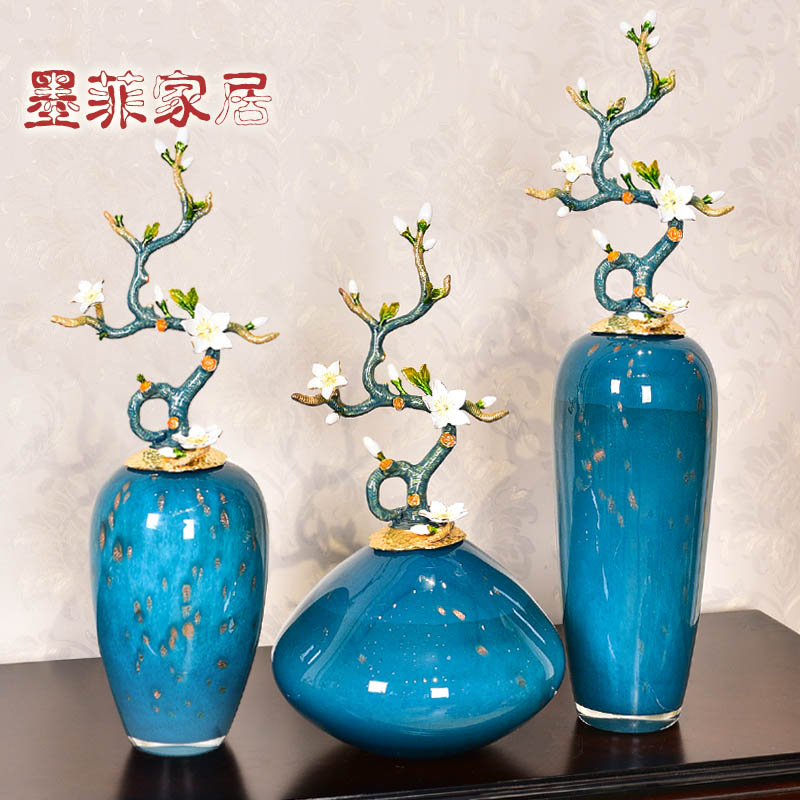 Enamel high - end key-2 luxury furnishing articles household act the role ofing is tasted great vase example room sitting room Enamel porcelain decoration art ornaments