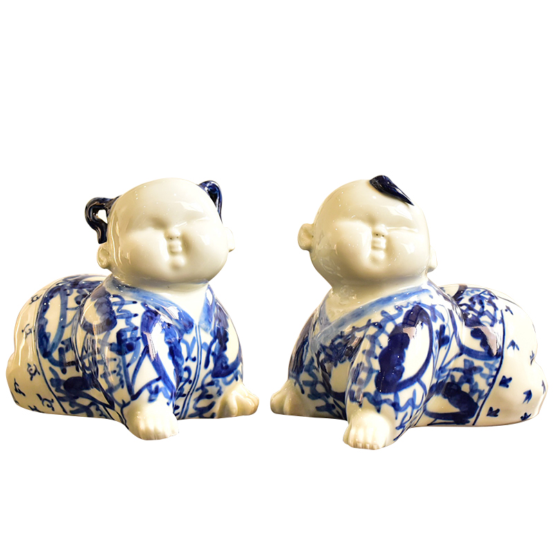 Jingdezhen porcelain its porcelain doll, furnishing articles rich ancient frame of new Chinese style household act the role ofing is tasted, the sitting room decorate a housewarming gift