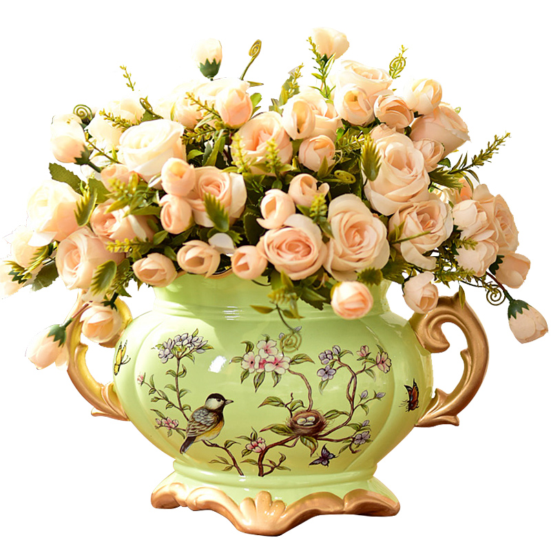 American ceramic restoring ancient ways furnishing articles household act the role ofing is tasted European big sitting room porch dried flower vase table flower decoration