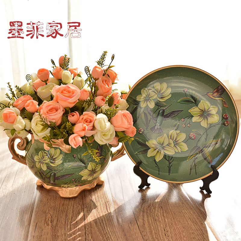 Europe type TV ark, furnishing articles household act the role ofing is tasted ceramic vases, flower art American sitting room porch ark adornment ornament