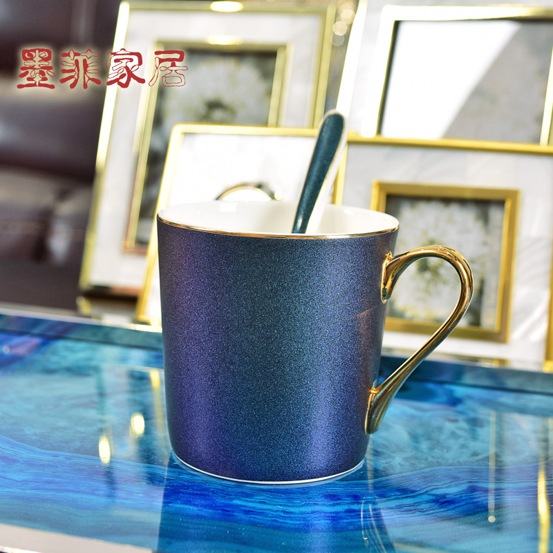 European creative ipads China cups furnishing articles keller with spoon, coffee cup bride wedding gift to send new girlfriends