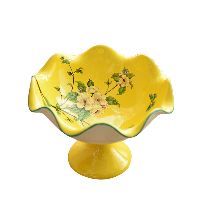 American key-2 luxury compote of new Chinese style living room creative ceramic decorative furnishing articles dry fruit bowl tea table for fruit tray