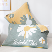 Pillow towel Pure cotton pair of childrens cotton yarn cloth Pillow towel Simple Nordic single towel High-grade European cover towel