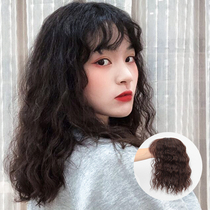 Wiggy film female head hair supplement fake Liu Hai simulated hair corn curly hair covering white hair growth fluffy nature