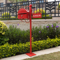 European Wrought iron villa mailbox Letter box Outdoor rainproof inbox Retro wedding props mailbox