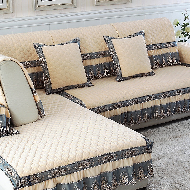 简约现代四季通用雪尼尔沙发垫布艺欧式客厅防滑组合沙发套罩定做产品展示图5
