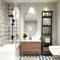 Nordic toilet Pink Macaron tile 200x600 kitchen bathroom toilet with tile anti - slide wall tile