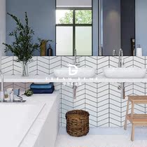 Nordic fish bone arrow - shaped small white brick 300x600 bathroom with kitchen bread wall tile balcony glazed tile