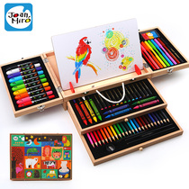 Melo childrens painting big set tool crayon watercolor Pen art supplies baby birthday high-end gift