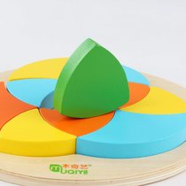 Montesus early education professional teaching aids high-grade wooden geometric shape round triangle quadrilateral polygon puzzle board