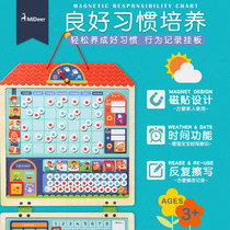 MiDeer childrens learning schedule baby self-discipline behavior record learning encourage magnetic reward gifts