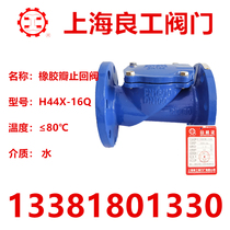 Shanghai Lianggong valve H44X rubber flap check valve spot guarantee DN50