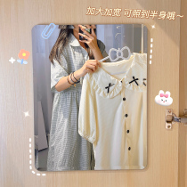 Dormitory wardrobe mirror built-in invisible full-body high-definition punch-free student good things self-adhesive cabinet door dressing mirror female