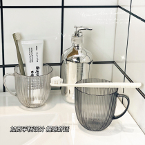 Light luxury toothbrush cup girls wash cup student dormitory bathroom transparent tooth tank couple models a pair of mouthwash cups