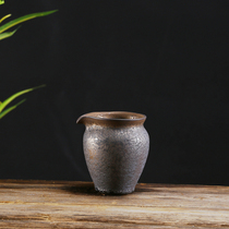 Gilt kiln glaze gown Road cup coarse pottery Japanese handmade rust glaze ceramic retro tea set tea set tea leak