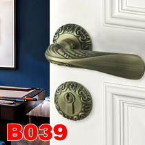 Split magnetic mute lock American simple green bronze simple European magnetic indoor door lock can replace TATA Nick lock