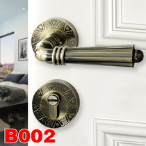 Magnetic mute lock American simple green bronze simple European magnetic indoor door lock bedroom door lock handle lock split lock