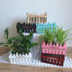 Nordic retro solid wood handmade flower pot rectangular wooden fence flower basket creative gardening wooden box home decoration decoration Nordic retro solid wood handmade flower pot rectangular wooden fence flower basket creative gardening wooden box home decoration decoration