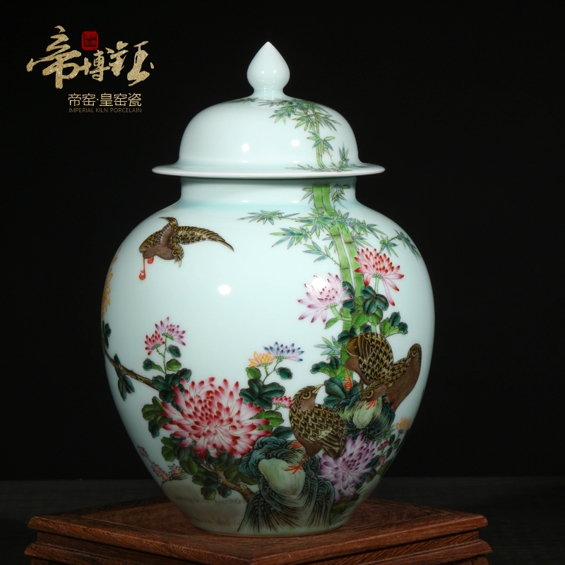 Jingdezhen ceramic vases, antique hand - made pastel place to live and work in peace and contentment tea pot general large