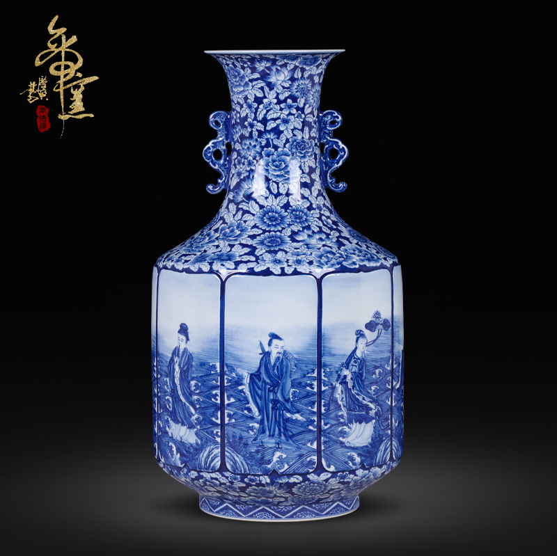 Jingdezhen ceramics have the blue and white sea imitation the qing qianlong furnishing articles sitting room home decor collection