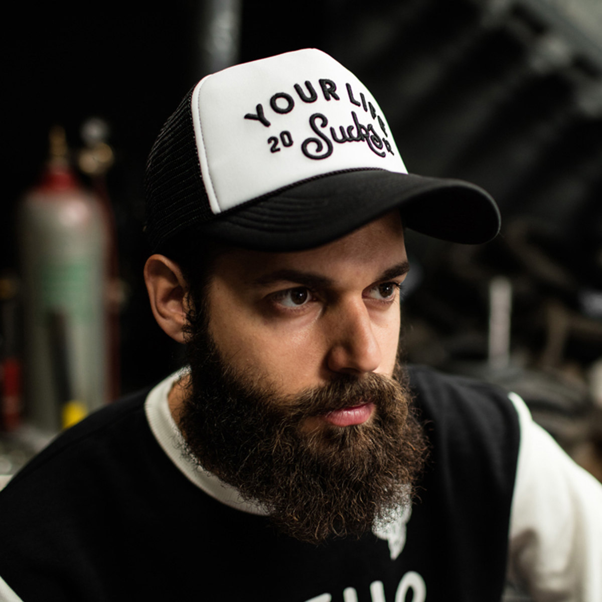 kon联名mandrill系列合作款休闲网帽男女通用黑白撞色棒球帽潮