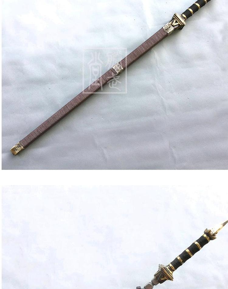 胜武堂通天帝国狄仁杰无敌亢龙锏花纹钢收藏十八般兵器未开刃_7折现价