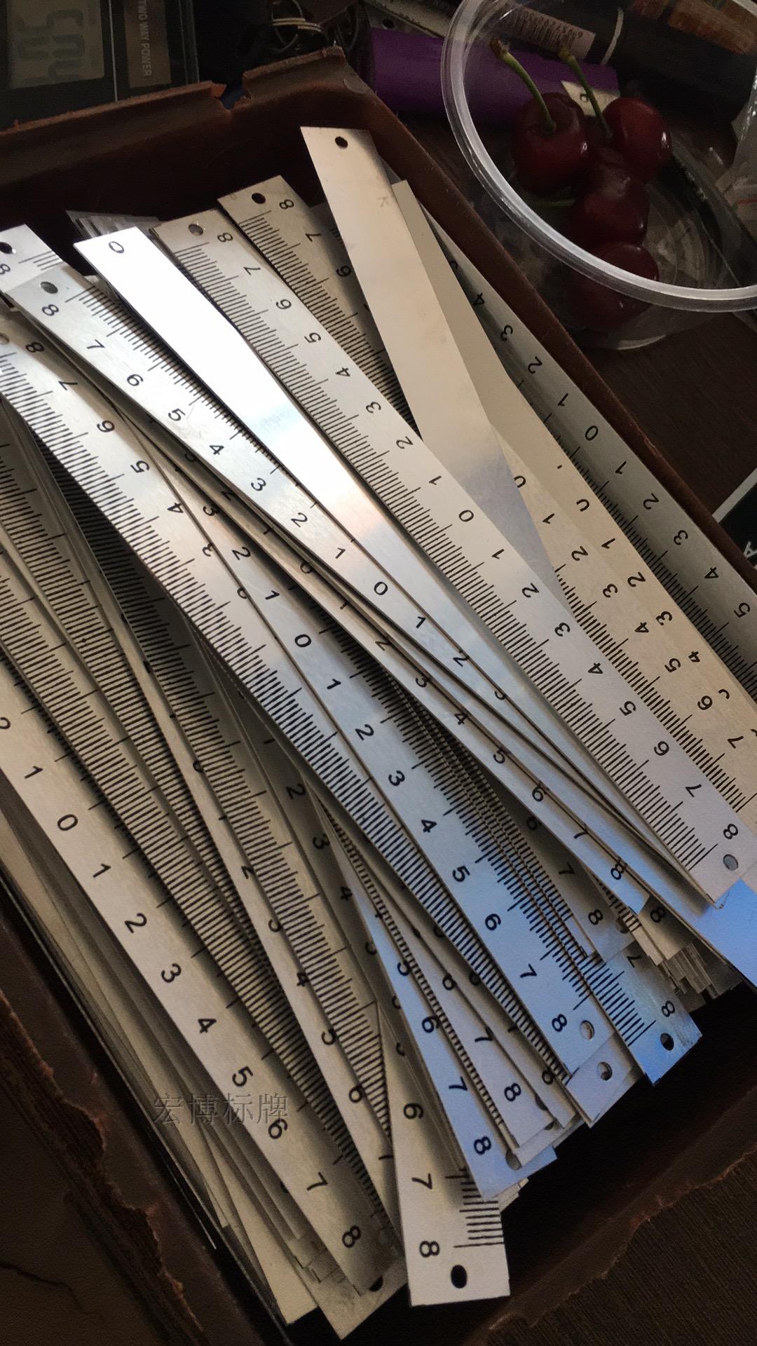 新品金属铝制标尺定做机械铝刻度尺标尺贴订做铝尺子标尺
