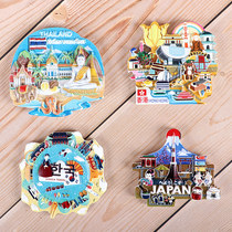 Refrigerator stickers around the world China Beijing South Korea Japan Thailand United States Finland magnetic stickers tourist souvenirs