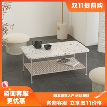 Modern ZUOYOU designer Japanese terrazzo simple modern coffee table small apartment tea table light luxury living room tea table