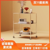 Modern design mid-ancient storage trolley acrylic removable pulley living room three-story shelf bedroom side