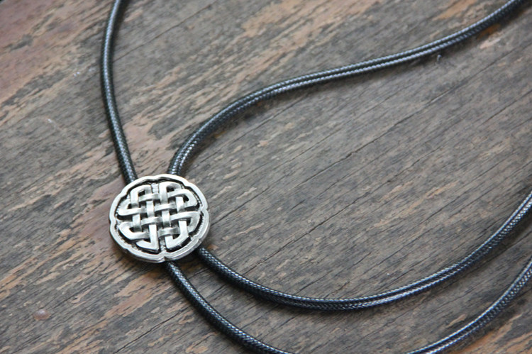 逼格金属中国连心结男波洛领带bolo tie绳领带男票创意礼物