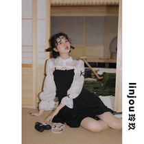 Lingjiu short shirt 2022 spring new style outside sexy thin design sense sweet and spicy tops women