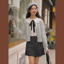 Lingjiu design pleated skirt female a-line high waist thin spring and autumn 2022 new hips versatile skirt short skirt