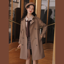 Lingjiu this years popular trench coat womens mid-length spring and autumn over-the-knee coat temperament goddess English style 2022 coat