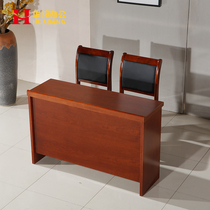 Conference bar table Training table and chair 1 2 meters 1 8 meters bar table Veneer paint Conference table and chair Office furniture custom factory