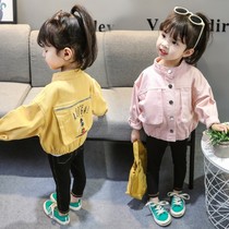 Girls spring and autumn denim jacket 2020 new Korean version of the female baby 1-3 years old and a half autumn 4 foreign style jacket top