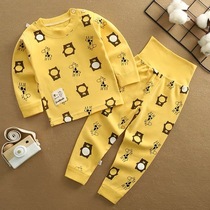 2021 childrens autumn and winter New Baby underwear set cotton children high neck high waist long sleeve autumn trousers