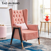 Single sofa chair light luxury modern minimalist fabric designer creative leisure sofa hotel lazy high back chair