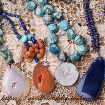 (Live special shot)Natural stone loose beads metal accessories