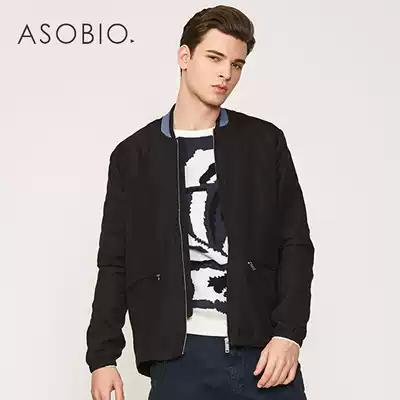 asobio men's jacket coat men's fashion casual color ribbed men's long sleeve slim collar autumn and winter