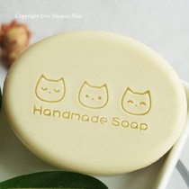 (HP2075) 5x2 5 kitty English word chapter cute and fine acrylic soap chapter handmade soap stamp